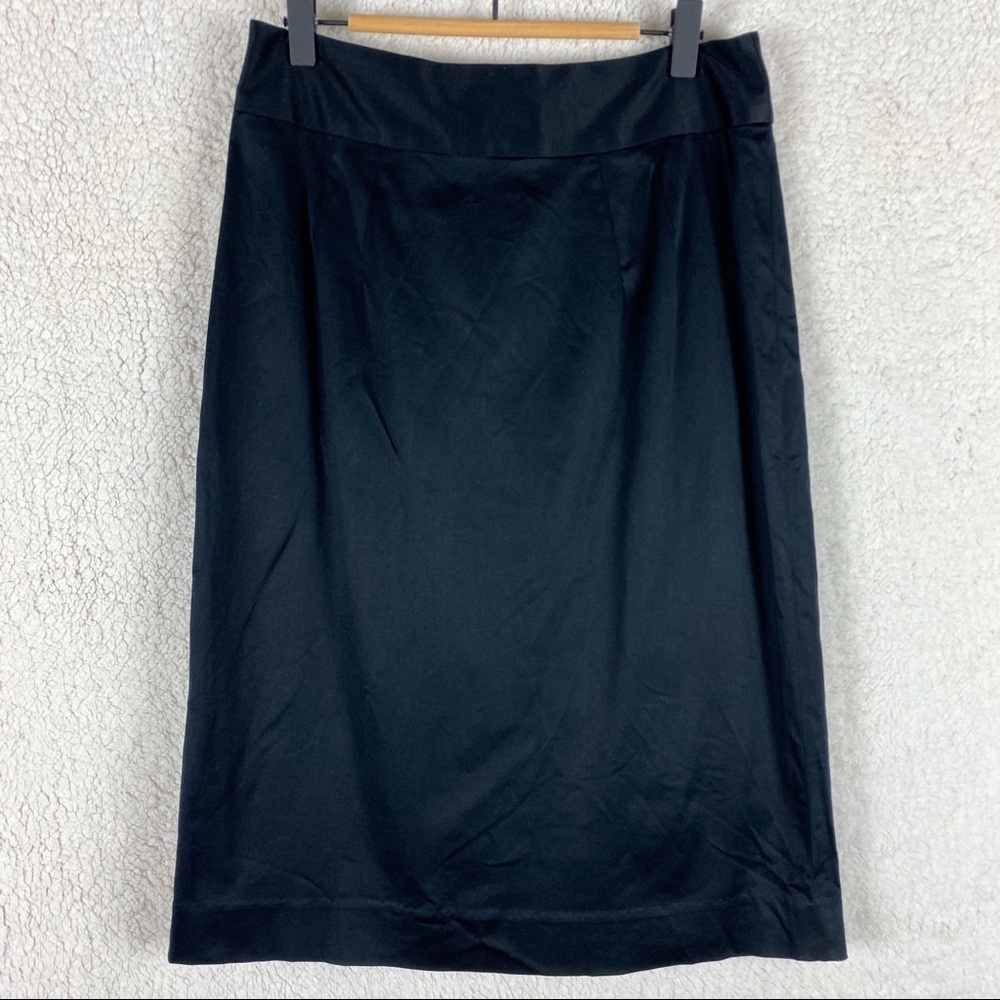 Banana Republic Black Midi Pencil Skirt Size 6 - Picture 2 of 8